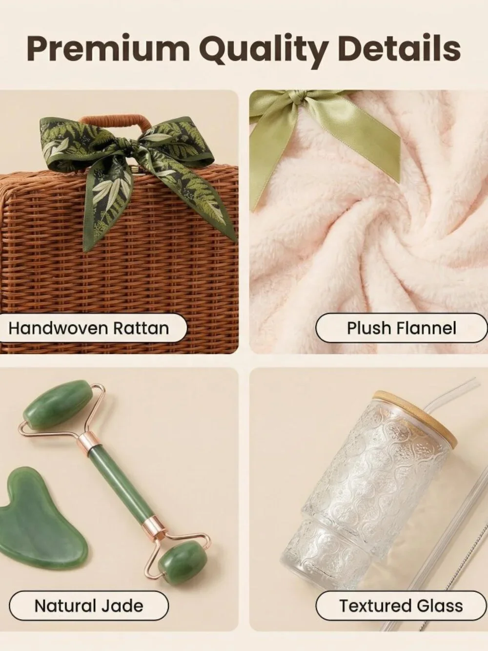 Self Care Spa Gift Set with Woven Basket(1 Pack)